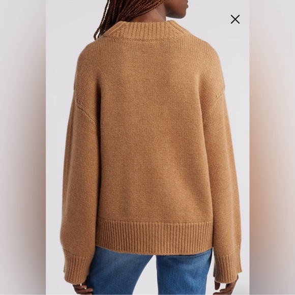 Rag & Bone Danica V-Neck Sweater in Camel - Wool Cashmere Blend - Picture 2 of 9